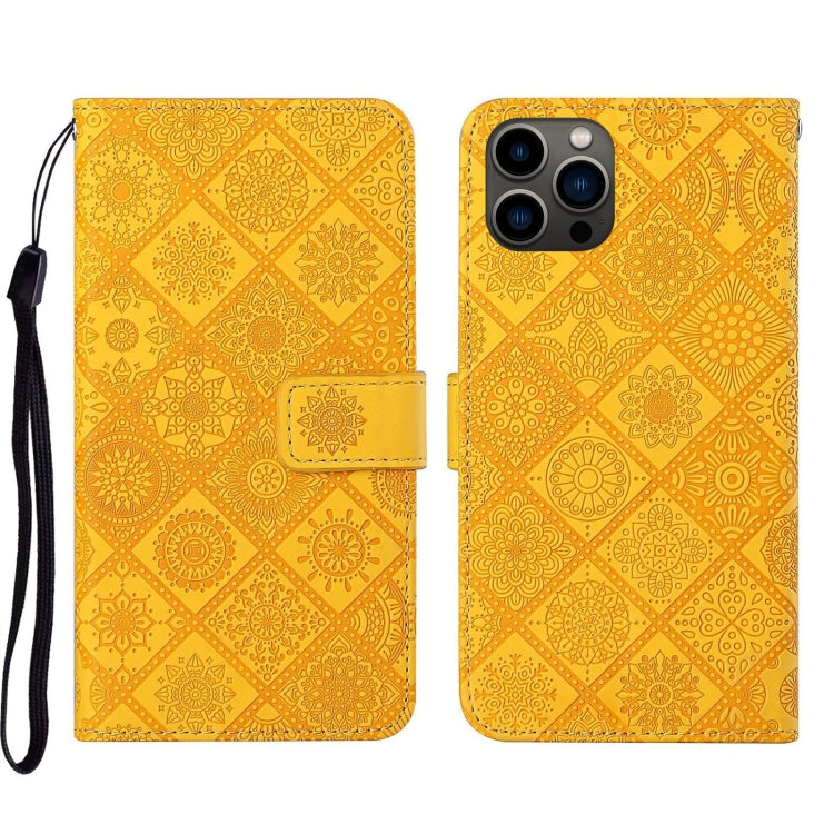 Ethnic Style Embossed Pattern Leather Phone Case, For iPhone 14, For iPhone 14 Plus, For iPhone 14 Pro
