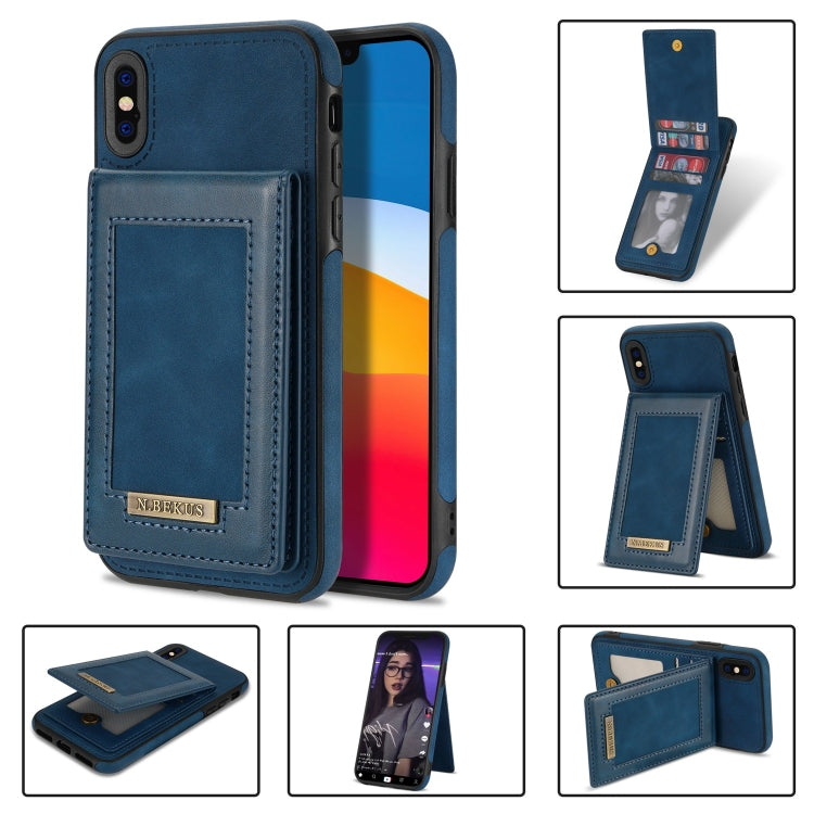 N.BEKUS Vertical Flip Card Slot RFID Phone Case, For iPhone 12, For iPhone XR, For iPhone XS Max, For iPhone XS / X