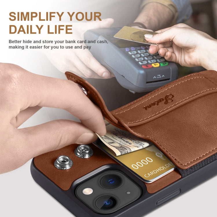 Suteni 215 Wrist Strap PU Phone Case, For iPhone 13, For iPhone 13 Pro, For iPhone 13 Pro Max, For iPhone 12
