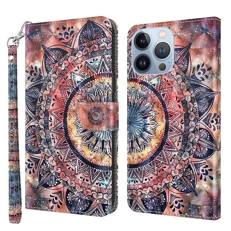 3D Painted Leather Phone Case, For iPhone 14 Pro Max, For iPhone 13 mini, For iPhone 13