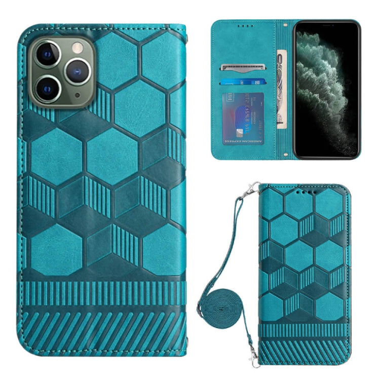 Crossbody Football Texture Magnetic PU Phone Case, For iPhone 11, For iPhone 11 Pro, For iPhone 11 Pro Max, For iPhone 12