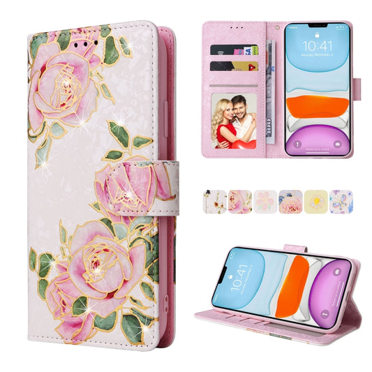 Bronzing Painting RFID Leather Case, For iPhone 11 Pro, For iPhone 11 Pro Max, For iPhone XS Max, For iPhone XR