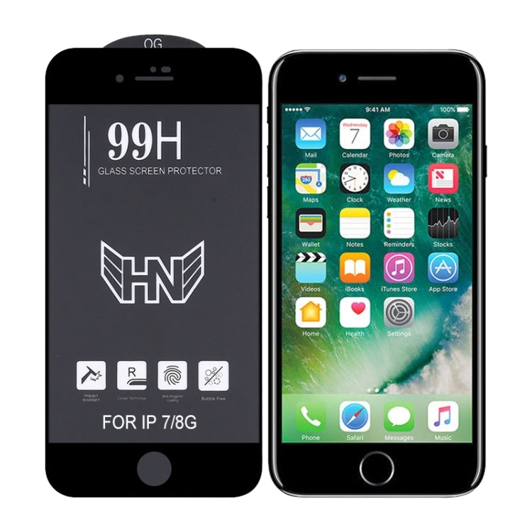 High Aluminum Large Arc Full Screen Tempered Glass Film, For iPhone 8 / 7 (1 PC), For iPhone SE 2022 / SE 2020 (1 PC), For iPhone 11 Pro / XS / X (1 PC), For iPhone 11 / XR (1 PC), For iPhone 11 Pro Max / XS Max (1 PC)