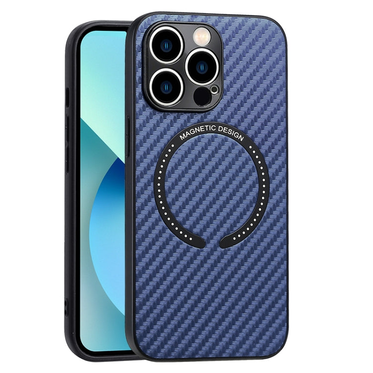 Carbon Fiber Texture MagSafe Magnetic Phone Case, For iPhone 14, For iPhone 14 Plus, For iPhone 14 Pro, For iPhone 14 Pro Max, For iPhone 13