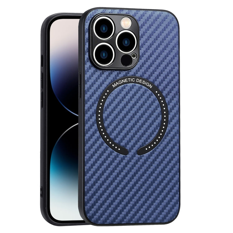 Carbon Fiber Texture MagSafe Magnetic Phone Case, For iPhone 14, For iPhone 14 Plus, For iPhone 14 Pro, For iPhone 14 Pro Max, For iPhone 13