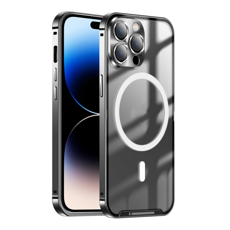 Frosted Metal Phone Case with Magnetic, For iPhone 13 Pro Max, For iPhone 14, For iPhone 14 Plus, For iPhone 14 Pro