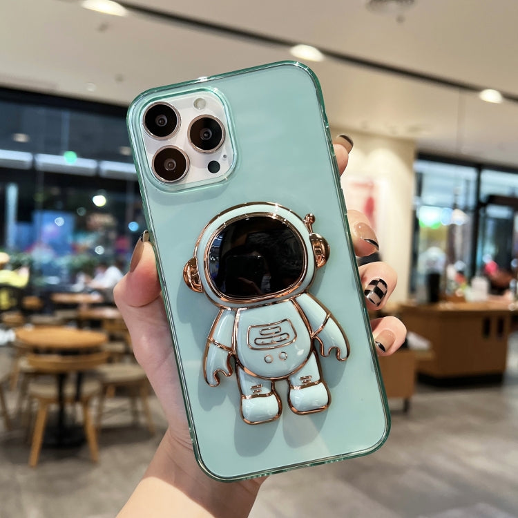 Plating Astronaut Holder TPU Phone Case, For iPhone 12 Pro Max, For iPhone 11, For iPhone 11 Pro Max