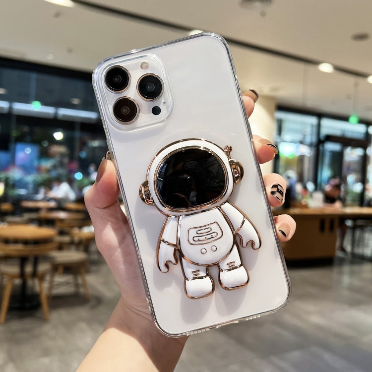 Plating Astronaut Holder TPU Phone Case, For iPhone 12 Pro Max, For iPhone 11, For iPhone 11 Pro Max