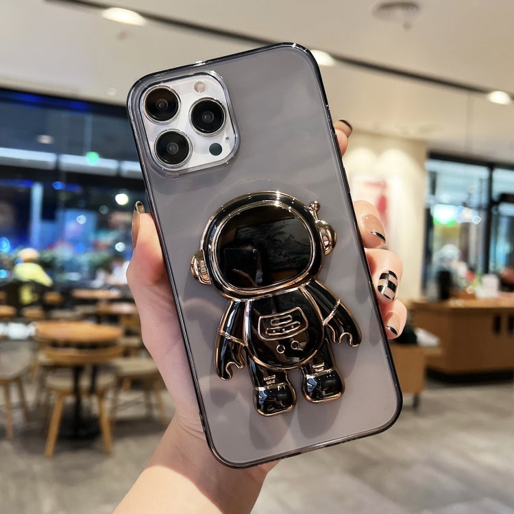 Plating Astronaut Holder TPU Phone Case, For iPhone 12 Pro Max, For iPhone 11, For iPhone 11 Pro Max