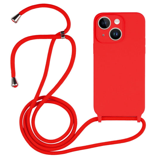 Crossbody Lanyard Liquid Silicone Case, For iPhone 14