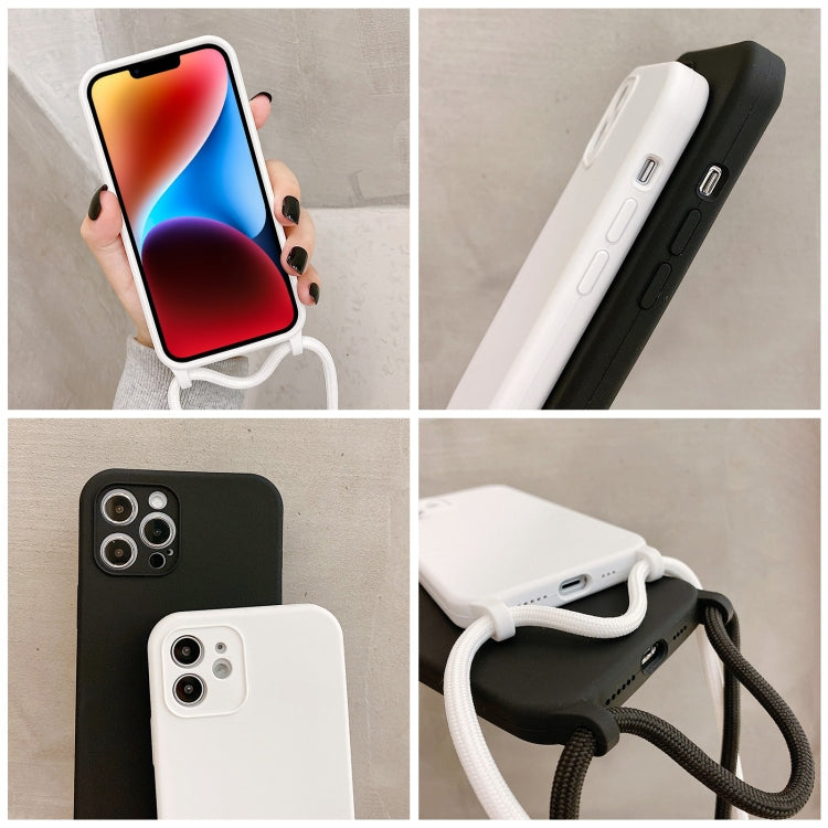 Crossbody Lanyard Liquid Silicone Case, For iPhone 14 Plus