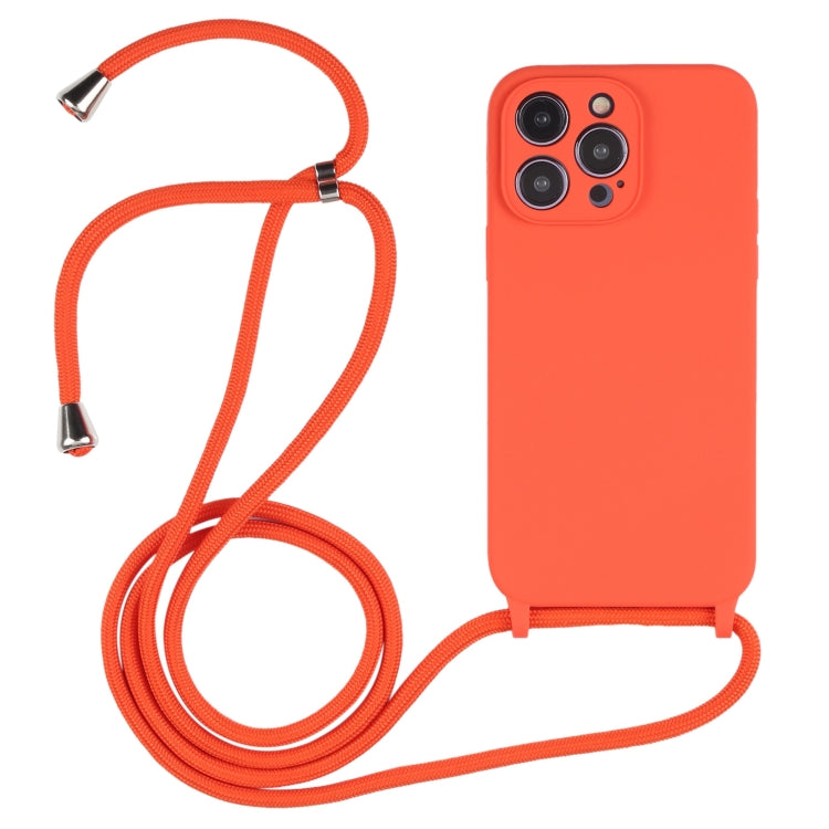 Crossbody Lanyard Liquid Silicone Case, For iPhone 14 Pro Max