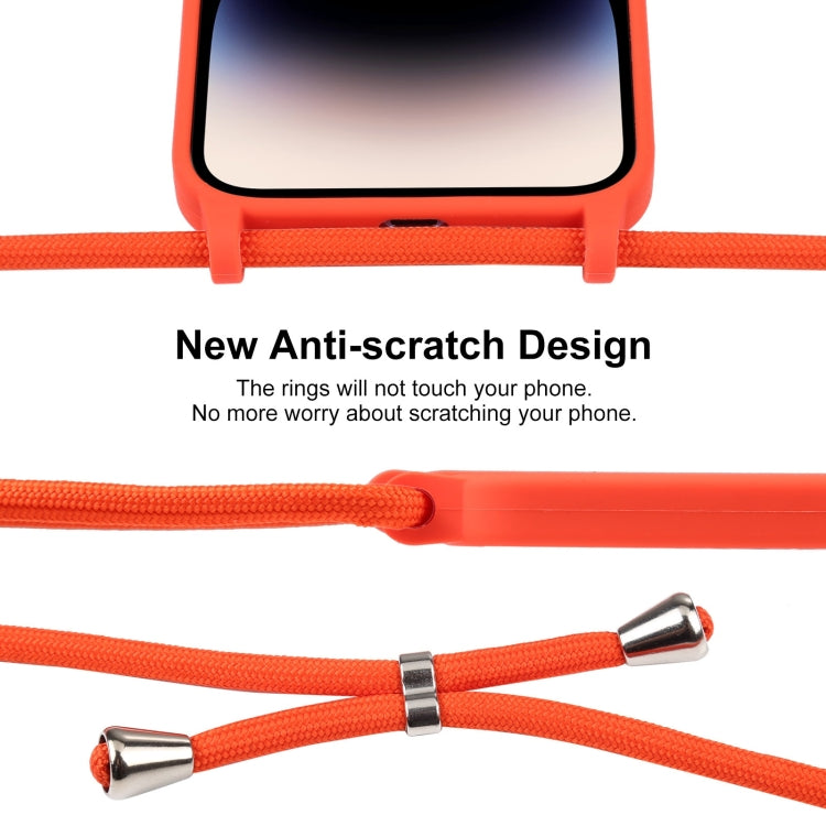 Crossbody Lanyard Liquid Silicone Case, For iPhone 14 Pro Max
