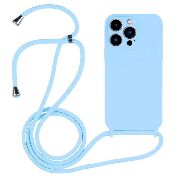Crossbody Lanyard Liquid Silicone Case, For iPhone 13 Pro Max