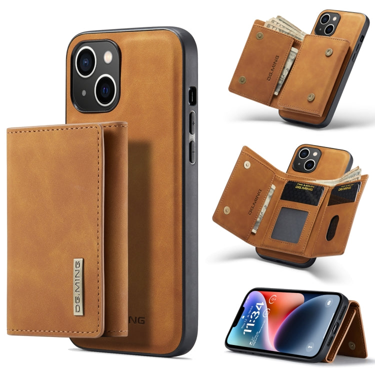 DG.MING M1 Series 3-Fold Multi Card Wallet Leather Case