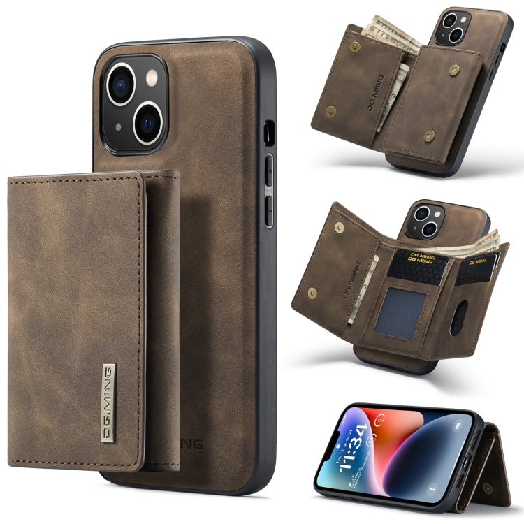 DG.MING M1 Series 3-Fold Multi Card Wallet Leather Case