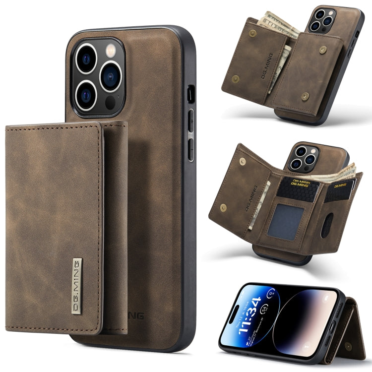 DG.MING M1 Series 3-Fold Multi Card Wallet Leather Case