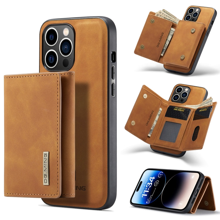 DG.MING M1 Series 3-Fold Multi Card Wallet Leather Case