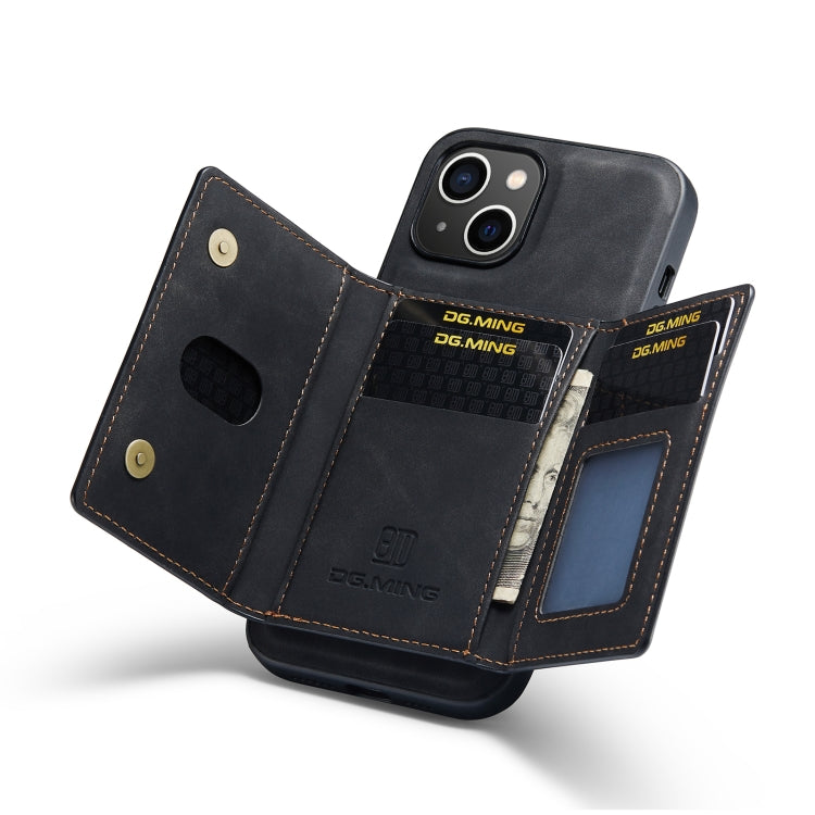 DG.MING M2 Series 3-Fold Card Bag Magnetic Leather Case