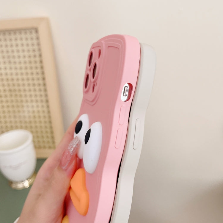 Wave Edge Big Duck Silicone Phone Case with Wristband, For iPhone 12, For iPhone 12 Pro, For iPhone 12 Pro Max, For iPhone 11