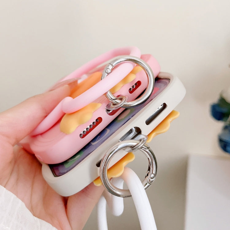 Wave Edge Big Duck Silicone Phone Case with Wristband, For iPhone 12, For iPhone 12 Pro, For iPhone 12 Pro Max, For iPhone 11