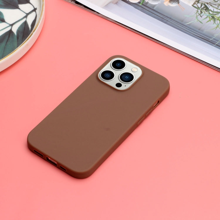 Solid Color Frosted Silicone Phone Case, For iPhone 14 Pro, For iPhone 14 Pro Max