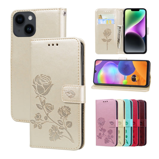 Rose Embossed Flip PU Leather Phone Case, For iPhone 14 Plus, For iPhone 14 Pro Max, For iPhone 14 Pro, For iPhone 14