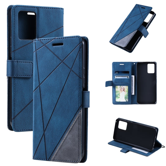 Skin Feel Splicing Leather Phone Case, For vivo Y21 2021 / Y33s, For Xiaomi Redmi 10C 4G / 10 Indian, For Xiaomi Poco M4 Pro 4G, For OPPO Find X5 Lite