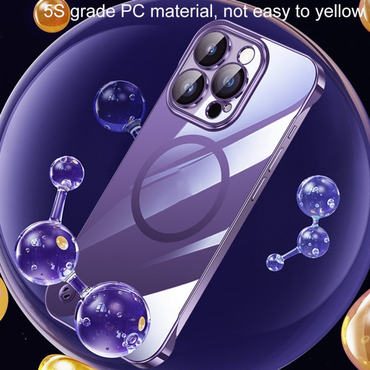 Electroplating Frameless Magsafe Magnetic PC Phone Case, For iPhone 14, For iPhone 14 Pro
