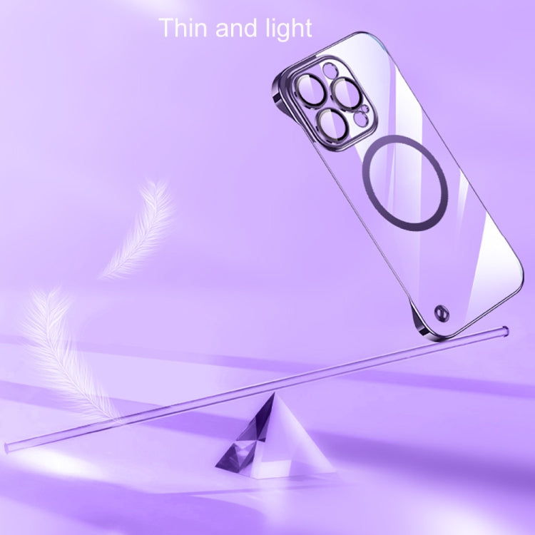 Electroplating Frameless Magsafe Magnetic PC Phone Case, For iPhone 14, For iPhone 14 Pro