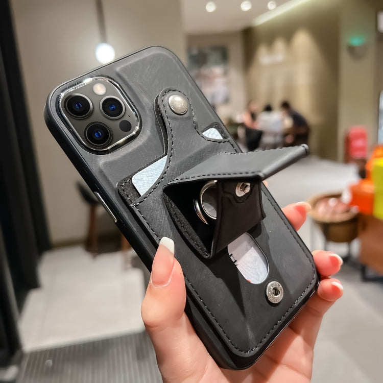 Side Leather Rotation Card Holder Phone Case, For iPhone 12 Pro, For iPhone 12, For iPhone 11 Pro Max, For iPhone 11 Pro