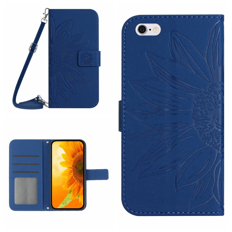 Skin Feel Sun Flower Pattern Flip Leather Phone Case, For iPhone 6, For iPhone 6s Plus