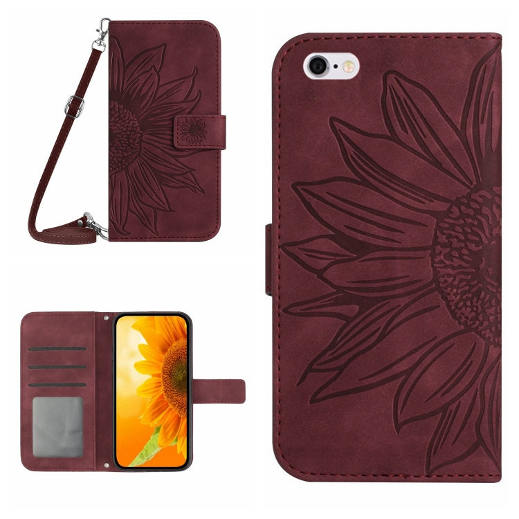 Skin Feel Sun Flower Pattern Flip Leather Phone Case, For iPhone 6, For iPhone 6s Plus