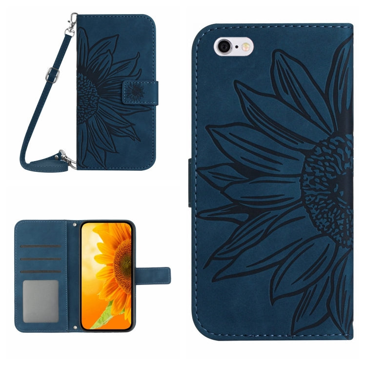 Skin Feel Sun Flower Pattern Flip Leather Phone Case, For iPhone 6, For iPhone 6s Plus