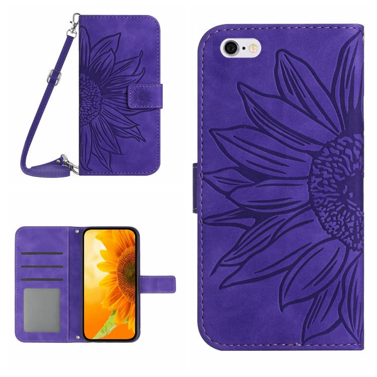 Skin Feel Sun Flower Pattern Flip Leather Phone Case, For iPhone 6, For iPhone 6s Plus