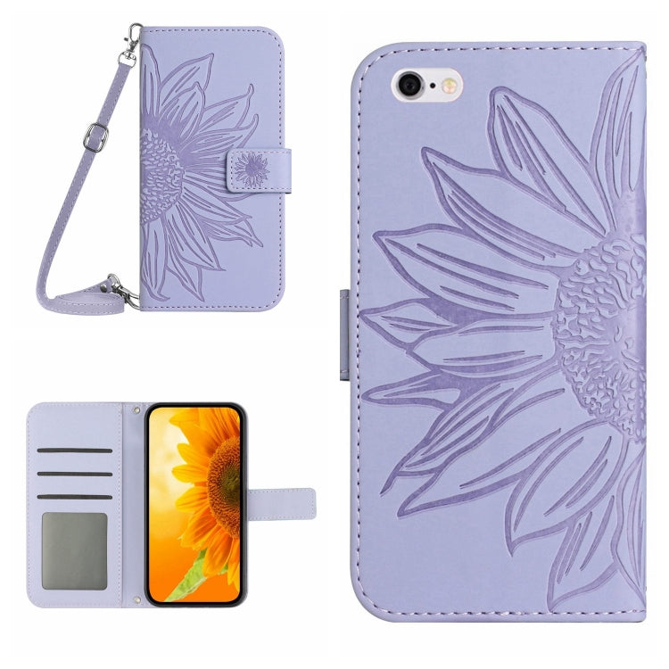 Skin Feel Sun Flower Pattern Flip Leather Phone Case, For iPhone 6, For iPhone 6s Plus