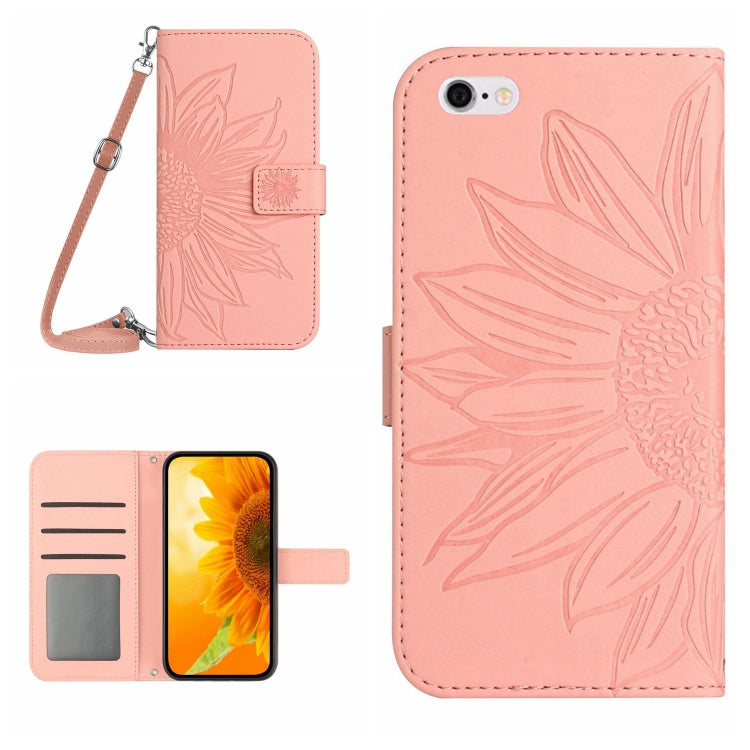 Skin Feel Sun Flower Pattern Flip Leather Phone Case, For iPhone 6, For iPhone 6s Plus