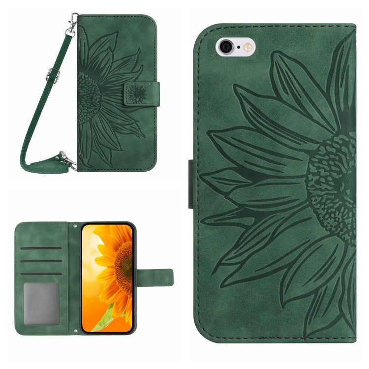 Skin Feel Sun Flower Pattern Flip Leather Phone Case, For iPhone 6, For iPhone 6s Plus
