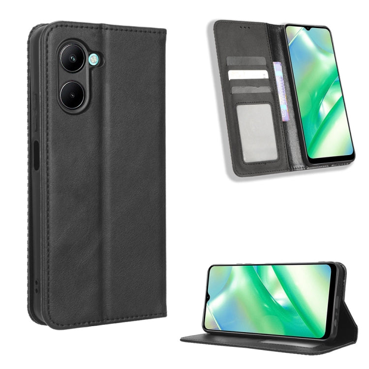 Magnetic Buckle Retro Texture Leather Phone Case, For Realme C33 4G, For T-Mobile Revvl 6 5G, For T-Mobile REVVL 6 Pro 5G, For vivo V25 5G / X80 Lite, For vivo V25 Pro / S15 Pro, For vivo Y35 4G / Y22s 4G / Y22 4G 2022, For Wiko Power U20 / U10