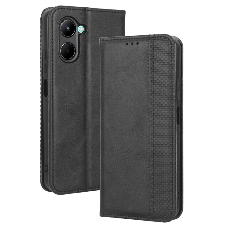 Magnetic Buckle Retro Texture Leather Phone Case, For Realme C33 4G, For T-Mobile Revvl 6 5G, For T-Mobile REVVL 6 Pro 5G, For vivo V25 5G / X80 Lite, For vivo V25 Pro / S15 Pro, For vivo Y35 4G / Y22s 4G / Y22 4G 2022, For Wiko Power U20 / U10