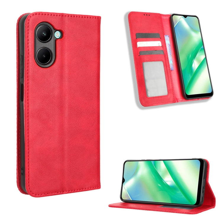 Magnetic Buckle Retro Texture Leather Phone Case, For Realme C33 4G, For T-Mobile Revvl 6 5G, For T-Mobile REVVL 6 Pro 5G, For vivo V25 5G / X80 Lite, For vivo V25 Pro / S15 Pro, For vivo Y35 4G / Y22s 4G / Y22 4G 2022, For Wiko Power U20 / U10