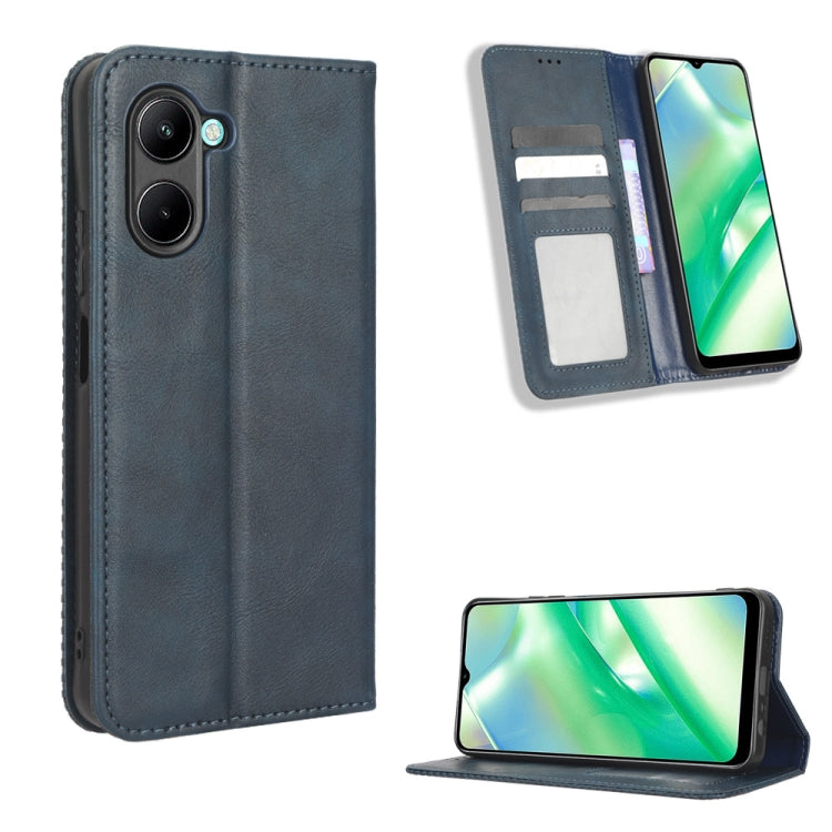 Magnetic Buckle Retro Texture Leather Phone Case, For Realme C33 4G, For T-Mobile Revvl 6 5G, For T-Mobile REVVL 6 Pro 5G, For vivo V25 5G / X80 Lite, For vivo V25 Pro / S15 Pro, For vivo Y35 4G / Y22s 4G / Y22 4G 2022, For Wiko Power U20 / U10