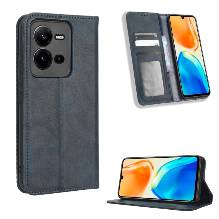 Magnetic Buckle Retro Texture Leather Phone Case, For Realme C33 4G, For T-Mobile Revvl 6 5G, For T-Mobile REVVL 6 Pro 5G, For vivo V25 5G / X80 Lite, For vivo V25 Pro / S15 Pro, For vivo Y35 4G / Y22s 4G / Y22 4G 2022, For Wiko Power U20 / U10