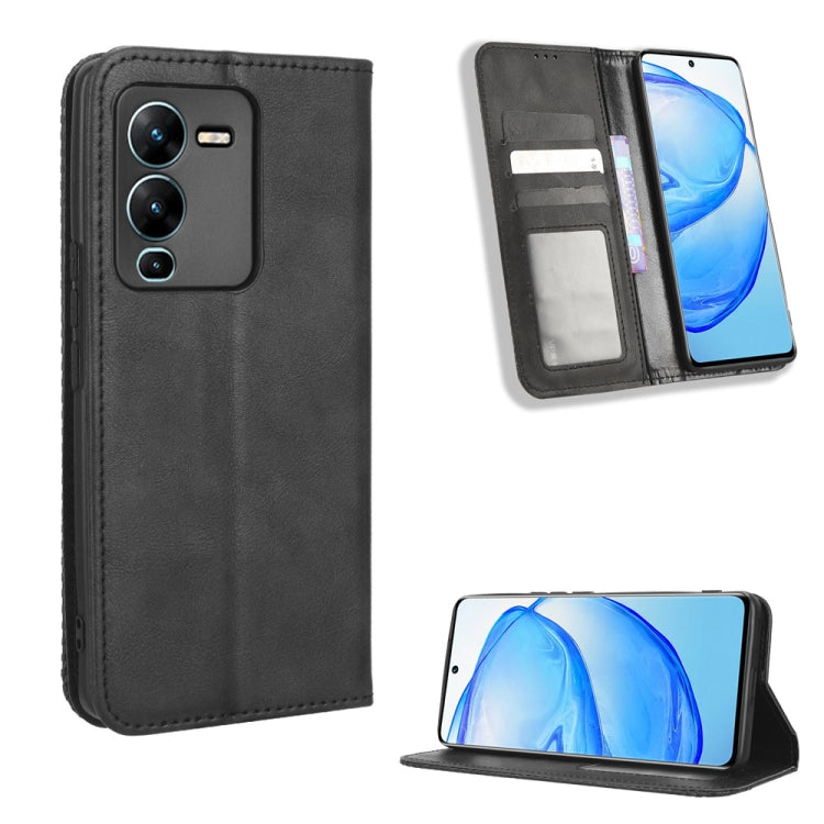 Magnetic Buckle Retro Texture Leather Phone Case, For Realme C33 4G, For T-Mobile Revvl 6 5G, For T-Mobile REVVL 6 Pro 5G, For vivo V25 5G / X80 Lite, For vivo V25 Pro / S15 Pro, For vivo Y35 4G / Y22s 4G / Y22 4G 2022, For Wiko Power U20 / U10