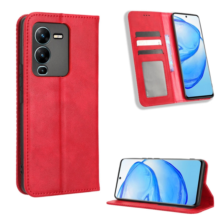 Magnetic Buckle Retro Texture Leather Phone Case, For Realme C33 4G, For T-Mobile Revvl 6 5G, For T-Mobile REVVL 6 Pro 5G, For vivo V25 5G / X80 Lite, For vivo V25 Pro / S15 Pro, For vivo Y35 4G / Y22s 4G / Y22 4G 2022, For Wiko Power U20 / U10