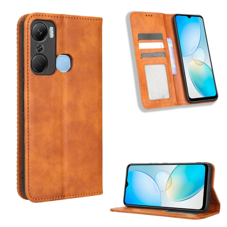 Magnetic Buckle Retro Texture Leather Phone Case, For Infinix Hot 11 2022 X675, For Infinix Hot 12 Pro X668C, For Infinix Note 12 5G / Note 12 Pro 5G, For Google Pixel 7 Pro 5G, For Google Pixel 7 5G, For Xiaomi Redmi A1