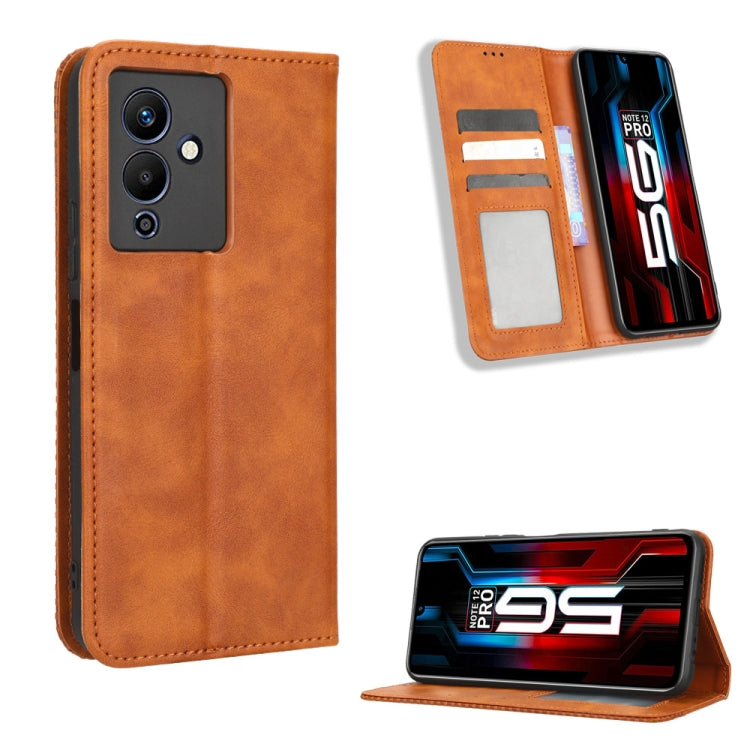 Magnetic Buckle Retro Texture Leather Phone Case, For Infinix Hot 11 2022 X675, For Infinix Hot 12 Pro X668C, For Infinix Note 12 5G / Note 12 Pro 5G, For Google Pixel 7 Pro 5G, For Google Pixel 7 5G, For Xiaomi Redmi A1