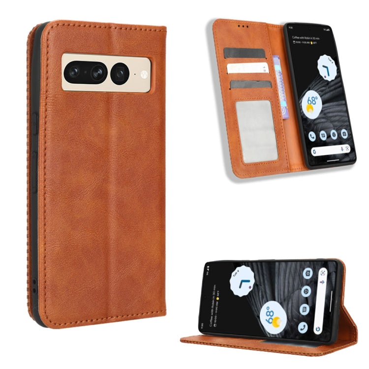 Magnetic Buckle Retro Texture Leather Phone Case, For Infinix Hot 11 2022 X675, For Infinix Hot 12 Pro X668C, For Infinix Note 12 5G / Note 12 Pro 5G, For Google Pixel 7 Pro 5G, For Google Pixel 7 5G, For Xiaomi Redmi A1
