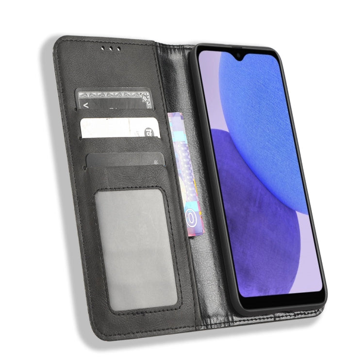 Magnetic Buckle Retro Texture Leather Phone Case, For Samsung Galaxy A23e / A23s / A23 5G JP, For Sony Xperia 5 IV, For Sharp Aquos Sense7 Plus, For iPhone 14 Plus, For Sharp Aquos Sense7, For Xiaomi 12T / Redmi K50 Ultra