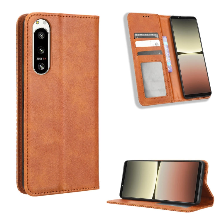 Magnetic Buckle Retro Texture Leather Phone Case, For Samsung Galaxy A23e / A23s / A23 5G JP, For Sony Xperia 5 IV, For Sharp Aquos Sense7 Plus, For iPhone 14 Plus, For Sharp Aquos Sense7, For Xiaomi 12T / Redmi K50 Ultra